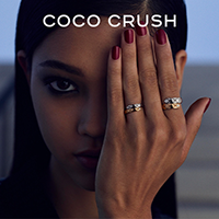 woman wearing chanel coco crush rings & fine jewelry